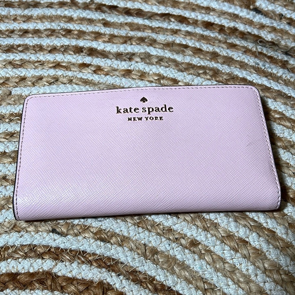 Kate Spade Madison Large Slim Bifold Pink Wallet